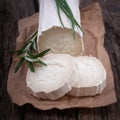 Fresh goat cheese Royalty Free Stock Photo