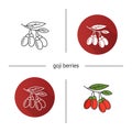 Fresh goji berries icon