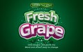 Fresh grape editable text effect Royalty Free Stock Photo