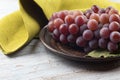 Fresh grape on plate