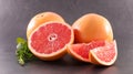 Fresh grapefruit half