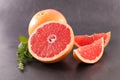 Fresh grapefruit half