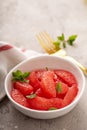 Fresh grapefruit slices in a bowl Royalty Free Stock Photo