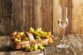 Fresh grapes and grappa Royalty Free Stock Photo
