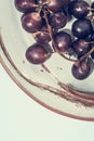 Fresh grapes in plate