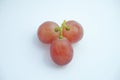 Fresh grapes on white background.