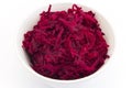 Fresh Grated Beet Salad Isolated on White