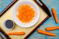 Fresh Grated Carrot and Poppy Seed Salad Royalty Free Stock Photo