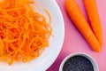 Fresh Grated Carrot and Poppy Seed Salad Royalty Free Stock Photo