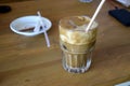 Fresh Greek freddo cappuccino iced coffee Royalty Free Stock Photo