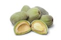 Fresh green almonds Royalty Free Stock Photo