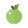 Fresh green apple badge vector illustration health isolated delicious freshness dessert and vitamin organic