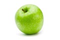 Fresh green apple with drop shadow Royalty Free Stock Photo