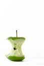 Fresh green apple eaten to the core Royalty Free Stock Photo