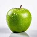 Fresh_green_Apple_fruit_with_water_droplets1_1 Royalty Free Stock Photo