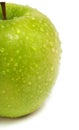 Fresh green apple with water drops Royalty Free Stock Photo