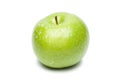 Fresh green apple with waterdrops Royalty Free Stock Photo