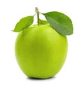 Fresh green apple on white Royalty Free Stock Photo