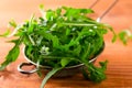 Fresh green arugula leaves Royalty Free Stock Photo