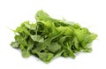 Fresh green arugula leaves on white background Royalty Free Stock Photo