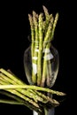 Fresh green Asparagus in a flower vase