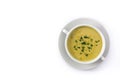 Fresh green asparagus soup in bowl Royalty Free Stock Photo