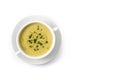Fresh green asparagus soup in bowl Royalty Free Stock Photo