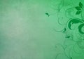 Fresh green background with swirls and space for your text Royalty Free Stock Photo