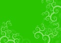 Fresh green background with swirls and space for your text Royalty Free Stock Photo
