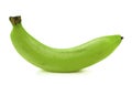 Fresh green banana on white background