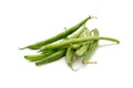 Fresh green beans isolated on white Royalty Free Stock Photo