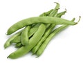 Fresh green beans isolated on white Royalty Free Stock Photo