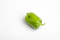 Fresh green bell pepper capsicum on a white background Royalty Free Stock Photo