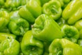 Fresh green bell pepper in market, healthy food Royalty Free Stock Photo
