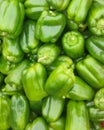 Fresh green bell pepper seal  in market, healthy food. Royalty Free Stock Photo