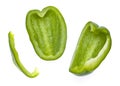 Fresh Green Bell Pepper Slices Royalty Free Stock Photo