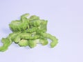 Fresh green bitter gourd on a white background. One of the vegetables has many benefits even though it tastes bitter Royalty Free Stock Photo