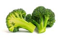 Fresh green broccoli isolated on white background Royalty Free Stock Photo
