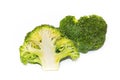 Fresh green broccoli isolated on white background Royalty Free Stock Photo