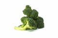 Fresh green broccoli isolated on white background Royalty Free Stock Photo