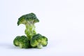 Fresh green broccoli isolated white background Royalty Free Stock Photo