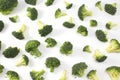 Fresh broccoli on white background Royalty Free Stock Photo