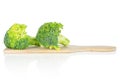 Fresh green broccoli isolated on white Royalty Free Stock Photo