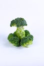 Fresh green broccoli isolated white background Royalty Free Stock Photo