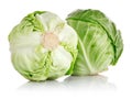 Fresh green cabbage fruit isolated Royalty Free Stock Photo