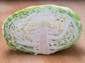 Fresh green cabbage isolated white background Royalty Free Stock Photo