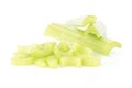 Fresh green celery isolated on white Royalty Free Stock Photo