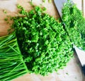 Fresh green chopped chives Royalty Free Stock Photo