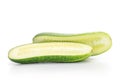 Fresh green cucumber isolated on white Royalty Free Stock Photo