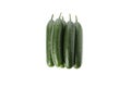 Fresh green cucumbers isolated Royalty Free Stock Photo